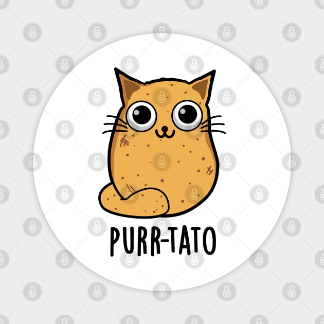 Purr-tato Funny Cat Potato Pun Magnet by punnybone